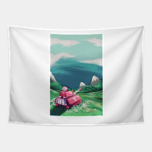 Big Pink Tank Tapestry