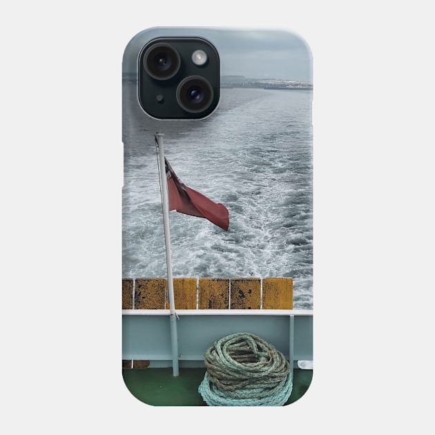 Heading away from Ardrossan en route to the Isle of Arran, Scotland Phone Case by richflintphoto