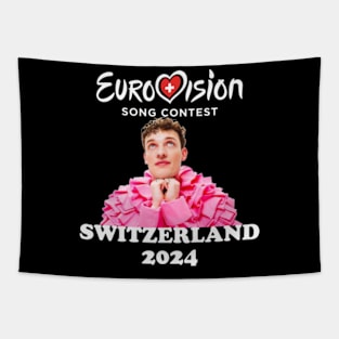 Nemo The Code Switzerland Eurovision Winner design Tapestry