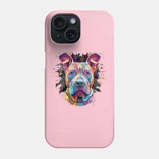 Pit Bull Terrier Puppy Painting Design Phone Case