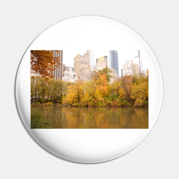 Autumn in Central Park Pin by wlotus