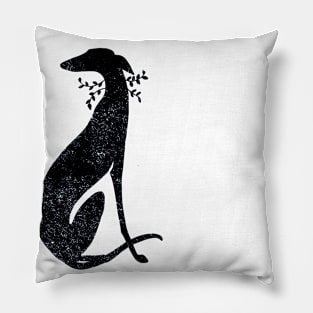 Black sighthound Pillow