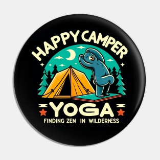 Happpy Camper Yoga | Yoga Finding zen in The wilderness | funny bear doing yoga in camping Pin