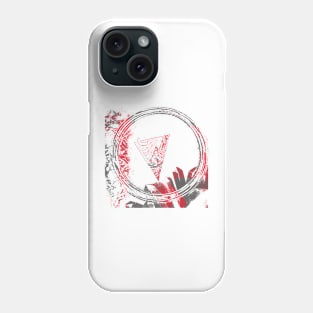 Iris red grey abstract design Phone Case