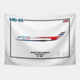 McDonnell Douglas MD-82 - Orient Thai Airlines "Old Colours" (Art Print) Tapestry