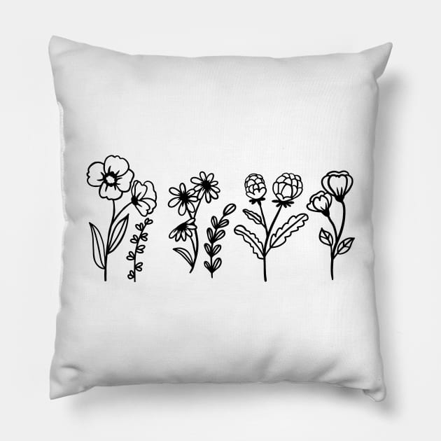 Wildflowers Pillow by Satic
