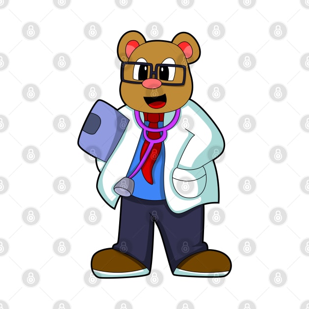 Bear as Doctor with Stethoscope by Markus Schnabel