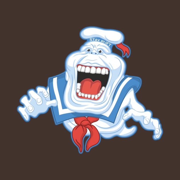 Ghostbusters Stay Puft Marshmallow Slimer by DeepFriedArt