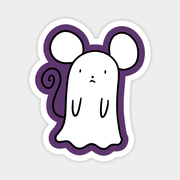 Ghost Mouse Magnet by saradaboru