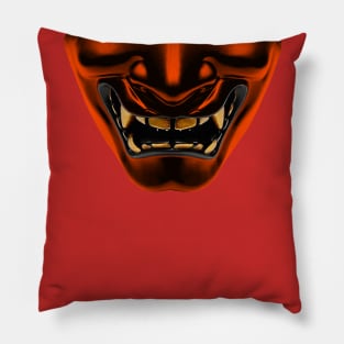 Demon Mask - Orange Pillow