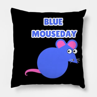 Blue Mouseday- mouse Pillow