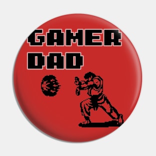 Gamer Dad Street Fighter Design Pin