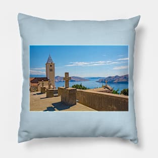 St John the Baptist Church in Baska, Croatia Pillow