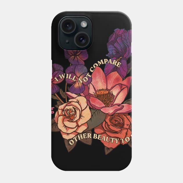 Roses Lotus Violet Iris Phone Case by shopbyargo