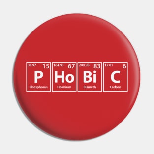 Phobic (P-Ho-Bi-C) Periodic Elements Spelling Pin