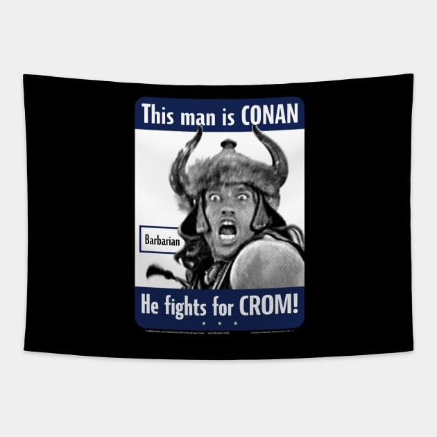 Conan the Barbarian for Crom Tapestry by Ekliptik