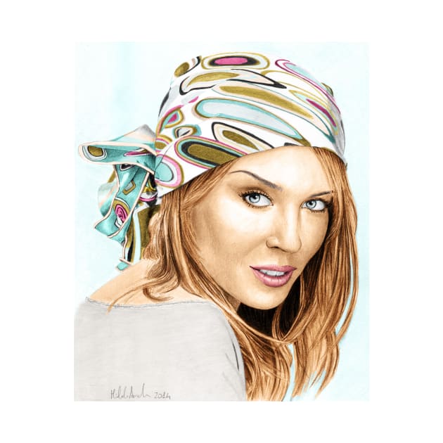 Kylie Minogue - bandana/kerchief (color version) by micheleamadesi