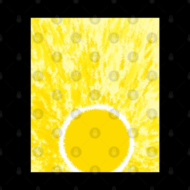 Let The Sunshine Abstract Art by HappyGiftArt