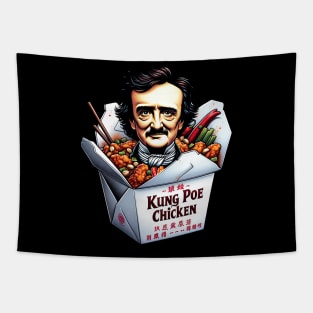Edgar Allan Poe Funny Kung Poe Chicken Tapestry