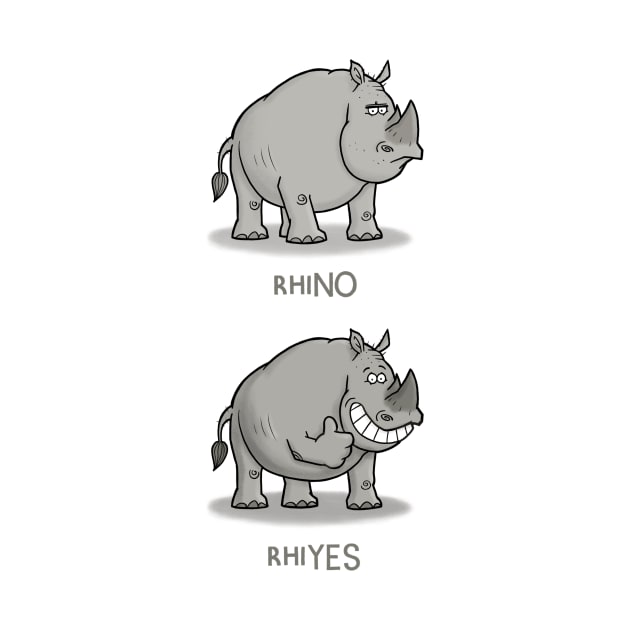Rhino Pun Cartoon by CarlBatterbee