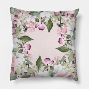 Floral Pretty Victorian Illustration Design Pillow