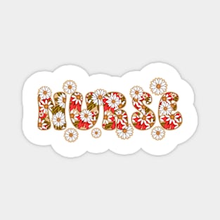 NURSE LIFE FLOWERS FEMINIST VINTAGE Magnet