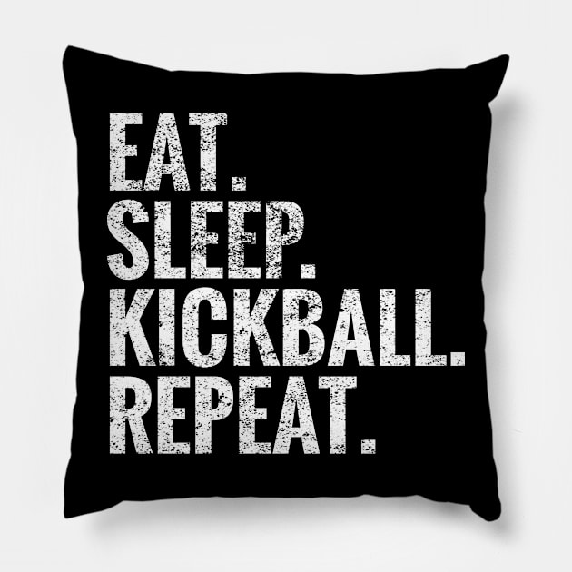 Eat Sleep Kickball Repeat Pillow by TeeLogic