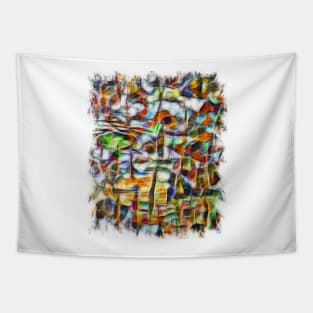 Colorful abstract bark texture Tapestry