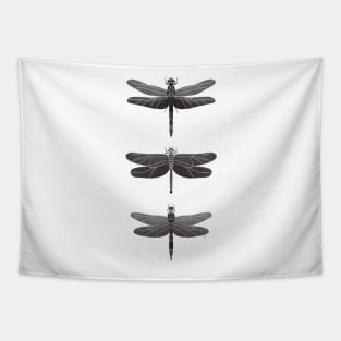 Dragonflies Pattern - Gray Palette Tapestry