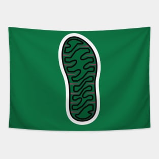 Comfortable Orthotic Shoe Insole Sticker vector illustration. Fashion object icon concept. Back view of insole for a comfortable and healthy walk sticker vector design with shadow. Tapestry