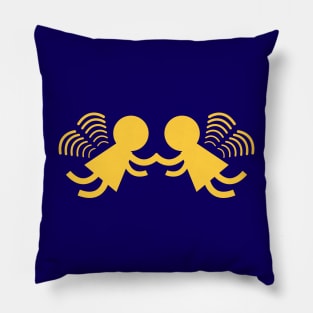 Twin angel Fairies in Yellow Pillow