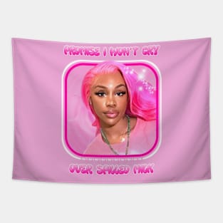 SZA - Promise I Won't Cry Over Spilled Milk - Vintage - Pink Tapestry