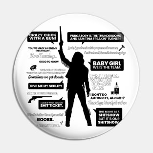 Wynonna Earp Quotes Silhouette Pin