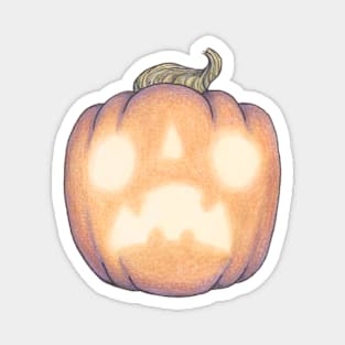 Scared Pumpkin Magnet