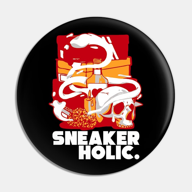 Sneaker Head Cardinal Red Pin by funandgames