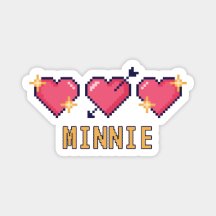 Minnie Pixel Heart Valentine (G)I-dle Magnet