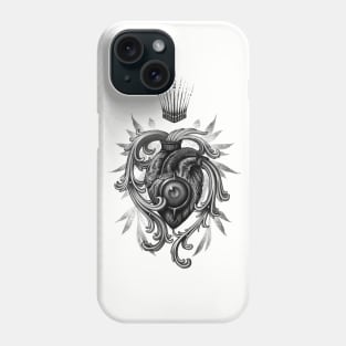 Love heart with an eye Phone Case