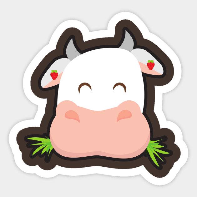 Strawberry Cow Pillow Pet Strawberry Cow Sticker Teepublic Download this cute cow cartoon vector, cow clipart, cow, baby transparent png or vector file for free. strawberry cow pillow pet