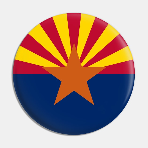 Arizona State Flag Pin by Lucha Liberation