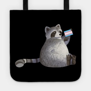 Transgender Pride Raccoon Tote