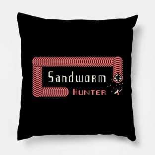 Giant Worm Hunter 8-Bit Pillow