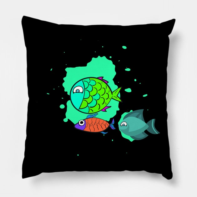 Pumpkinseed Fish Pillow by Explore The Tropics