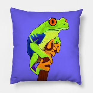Red eyes frog Pillow