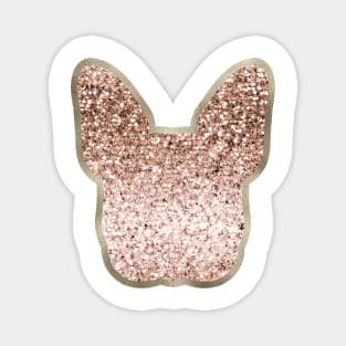 Sparkling rose gold French Bulldog Magnet