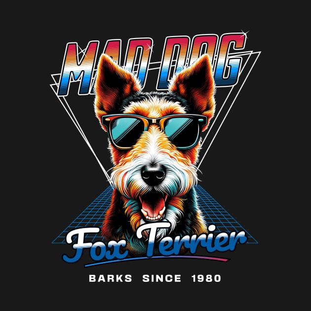 Mad Dog Fox Terrier Dog by Miami Neon Designs