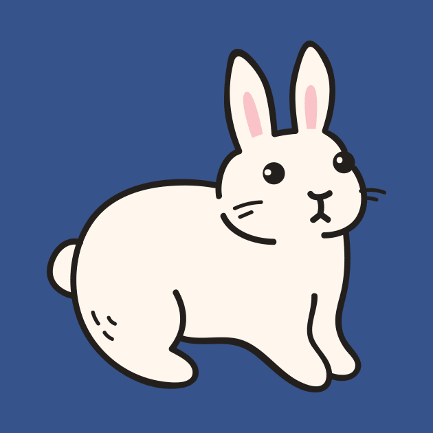 Cute Bunny Rabbit Doodle Drawing by SLAG_Creative