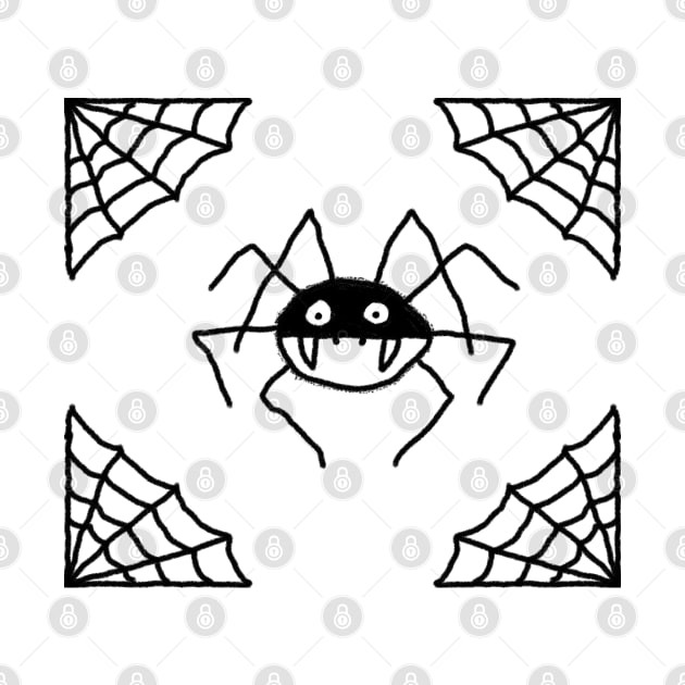 Spiders Web and spider illustration by Russell102