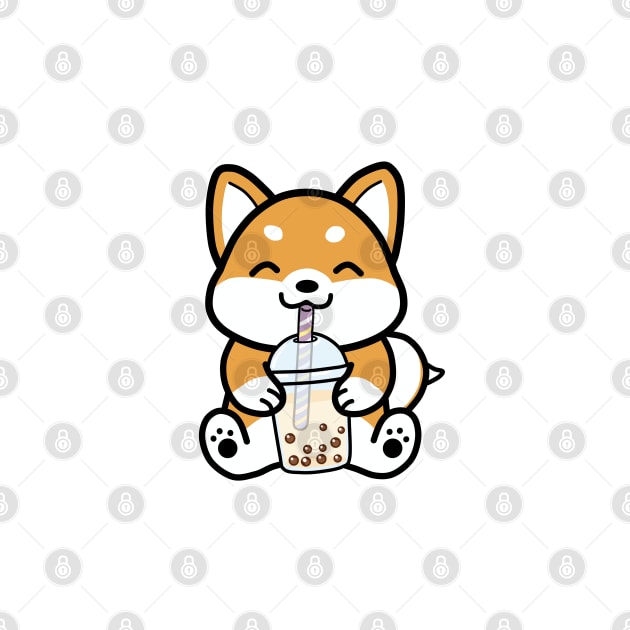 Shiba Loves Bubble Tea! by SirBobalot