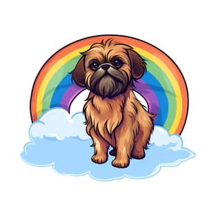 Cute Brussels Griffon Rainbow Cloud Kawaii Dog Happy Puppy T-Shirt