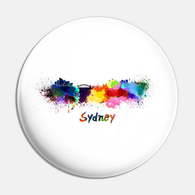 Sydney skyline in watercolor Pin by PaulrommerArt